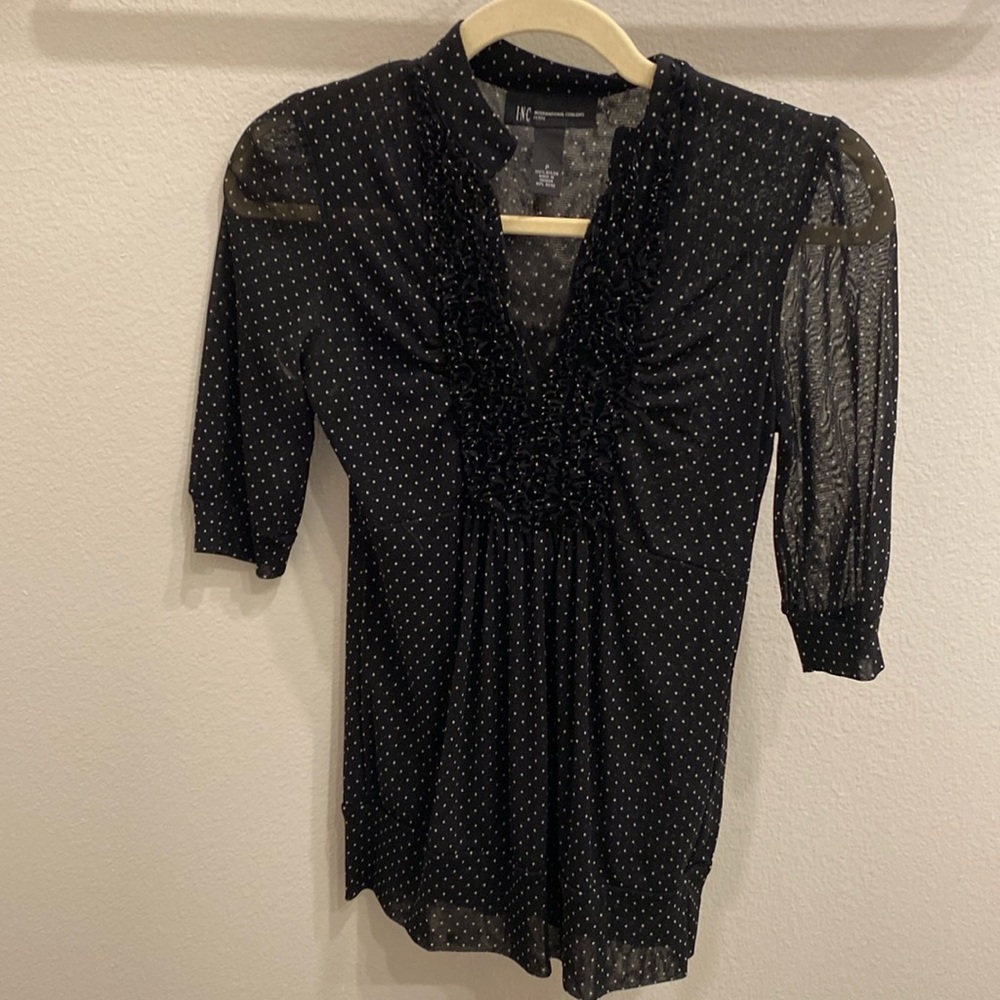 I.N.C. polka dot top